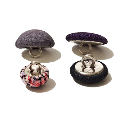 boutons en métal de couverture de l'individu 36L, boutons instantanés couverts de tissu de jambe ronde en métal