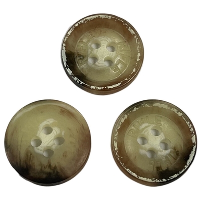Le matériel naturel de klaxon de pardessus boutonne quatre que le trou 36L a gravé le logo