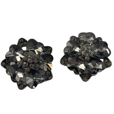 boutons de jambe de fantaisie en métal 40L 2.3g avec le Faux Crystal Use Plastic Flower Buttons