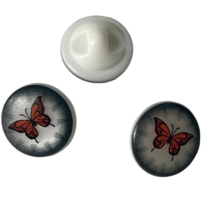 Boutons de couture de résine en plastique de jambe de chemise avec ODM 18L imprimé en soie