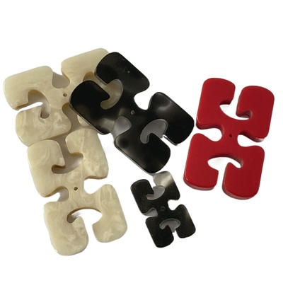 30*19*4mm 1 bouton de rectangle de trou avec le faux effet de klaxon pour Diy