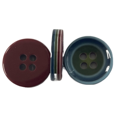 Fantaisie huit boutons en plastique colorés de trou de couches 4 dans 28L pour les accessoires DIY de vêtement