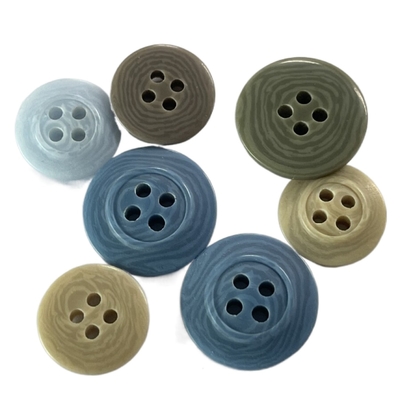 Le corozo d'imitation semi brillant boutonne la taille de Rim Back Customized Color And de quatre trous