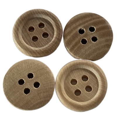 Trou en bois naturel de luxe des boutons 4 avec la texture 28L en bois favorable à l'environnement