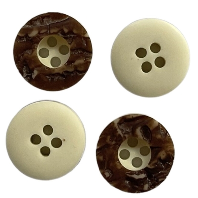 Trou de Shell Buttons With Concave Central quatre de faux de polyester dans 18L pour la couture de chemise