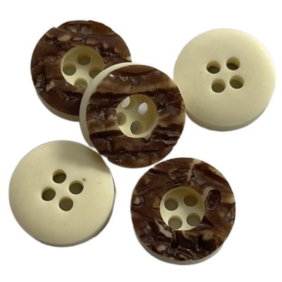 Trou de Shell Buttons With Concave Central quatre de faux de polyester dans 18L pour la couture de chemise