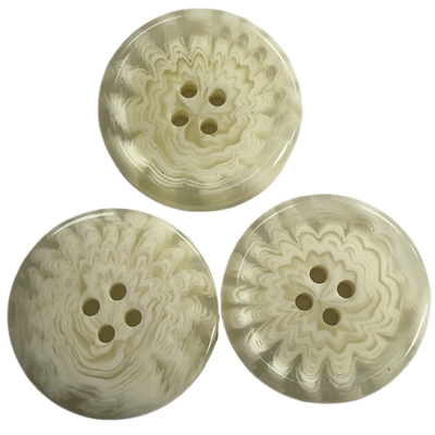 Outre du klaxon blanc de couleur les boutons de manteau en plastique avec l'utilisation de trou de la jante 55L 4 sur le manteau des femmes Outwear