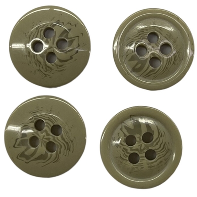 Le bouton de klaxon de faux de Brown foncé avec le trou de la jante 26L 4 pour le manteau des femmes Outwear