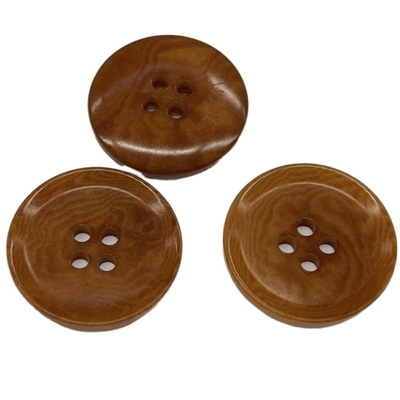 Boutons naturels de corozo de la couleur 36L de Brown de colorant avec Rim Environment Friendly