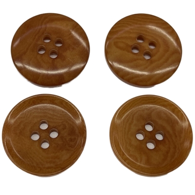 Boutons naturels de corozo de la couleur 36L de Brown de colorant avec Rim Environment Friendly