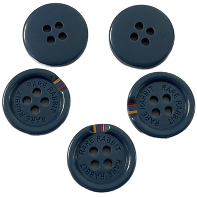 La résine en plastique se boutonne en soie a imprimé la couleur sur le bâti spécial de bord avec Rim Engraved Logo For Sewing