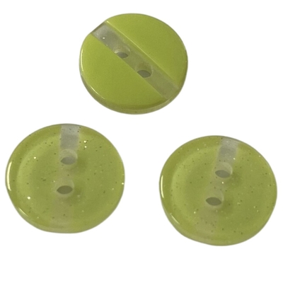 Boutons de chemise en plastique de trou de l'effet deux de scintillement avec la fente du fond de craie dans 22L