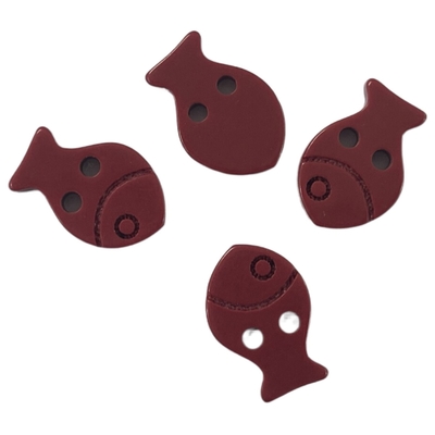 Les poissons forment la chemise aiment les boutons en plastique avec le double trou plat de la conception 2