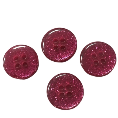 Le scintillement rouge de chemise boutonne le trou quatre avec la double surface convexe dans 28L pour la couture