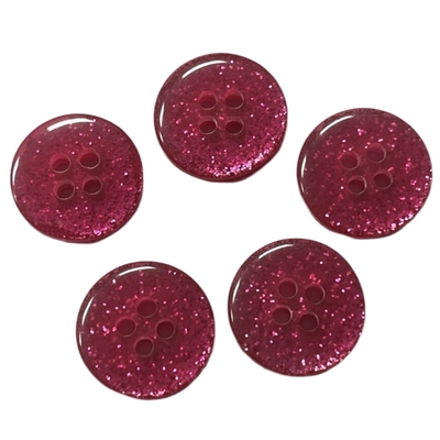 Le scintillement rouge de chemise boutonne le trou quatre avec la double surface convexe dans 28L pour la couture