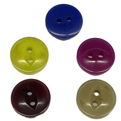 Boutons de manteau en plastique de trou multiple de la couleur deux avec la conception d'oeil de poissons dans 18L pour la couture de manteau