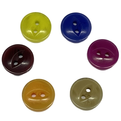Boutons de manteau en plastique de trou multiple de la couleur deux avec la conception d'oeil de poissons dans 18L pour la couture de manteau