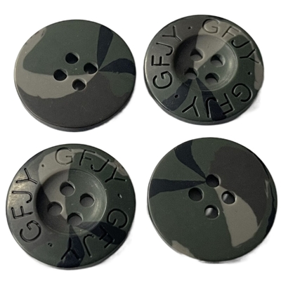 Utilisation gravée de couleur de camouflage de Logo Plastic Coat Buttons 34L pour le chandail de manteau