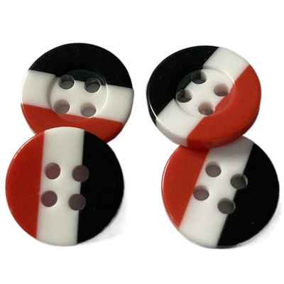 Trois boutons combinés en plastique 11/16&quot; pour les chemisiers de couture de chemise