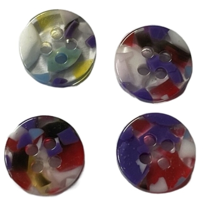 14L 4 troue les boutons de chemise en plastique avec l'utilisation aléatoire de couleur sur des chemisiers de chemise