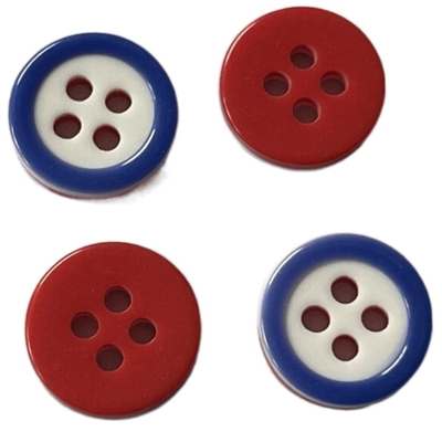 Boutons de résine de Diy de 3 couches avec l'utilisation bleue de Rim In 18L sur la chemise des hommes