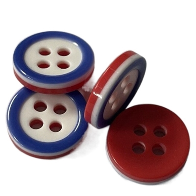 Boutons de résine de Diy de 3 couches avec l'utilisation bleue de Rim In 18L sur la chemise des hommes
