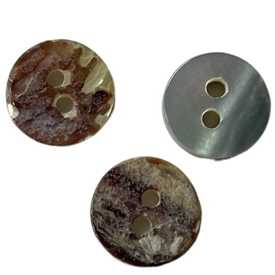 Couture et ODM naturel matériel de trous de DIY Shell Buttons 16L deux