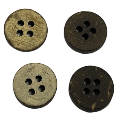 4 boutons matériels naturels de tricotage de couture de vêtement du trou 11mm/boutons de noix de coco