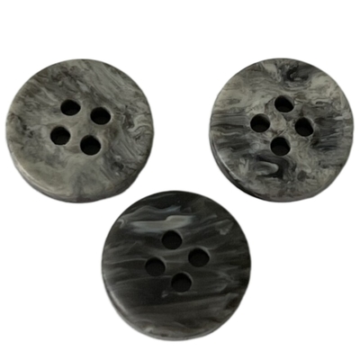 Bouton de trou du bouton 17L quatre de polyester de marbre de Faux d'ODM/OEM
