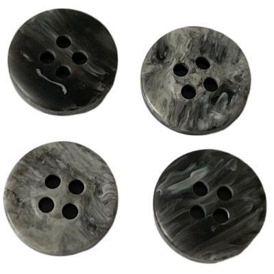 Bouton de trou du bouton 17L quatre de polyester de marbre de Faux d'ODM/OEM