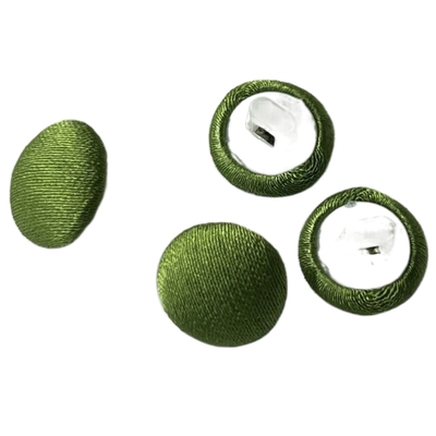 Boutons couverts de tissu de chandail du manteau des femmes avec la couleur verte 16L de jambe en plastique