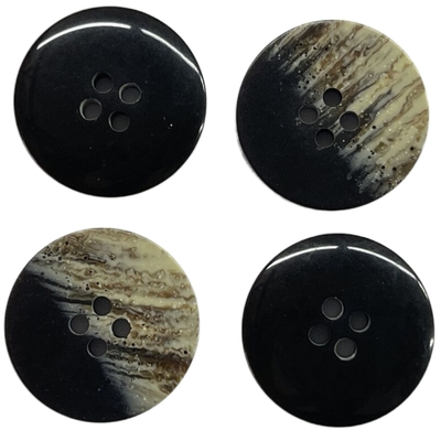 Utilisation 30L noire de trous des boutons 4 de polyester de marbre de Faux pour le chandail de manteau