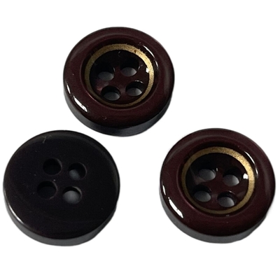 Copie Rim Plastic Resin Buttons In d'or de Silked central pour la couture de chemise de chemisier