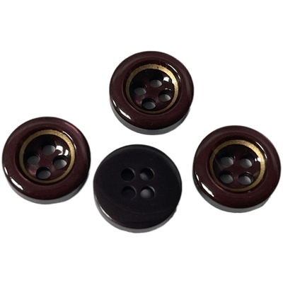 Copie Rim Plastic Resin Buttons In d'or de Silked central pour la couture de chemise de chemisier