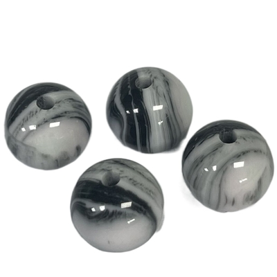 Les boutons d'une de trou de fantaisie perle de résine marbrent la série de l'effet 10mm pour le vêtement