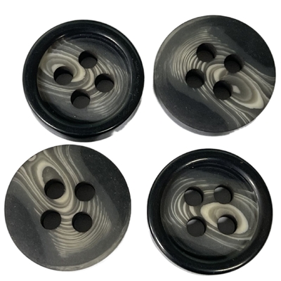 Dull Finished Fake Horn Buttons avec la jante noire 28mm emploient sur la veste de manteau de survêtement