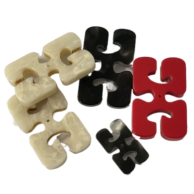 30*19*4mm 1 bouton de rectangle de trou avec le faux effet de klaxon pour Diy