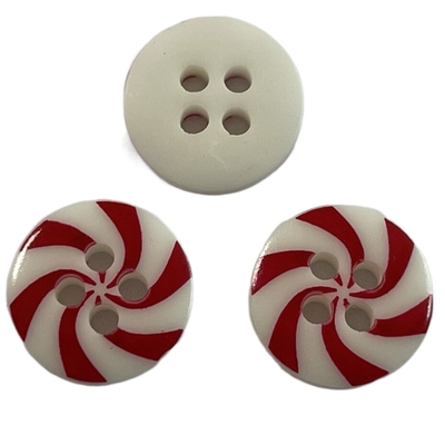 Boutons blancs de craie avec la copie en soie rouge 20L pour des chemisiers de chemise