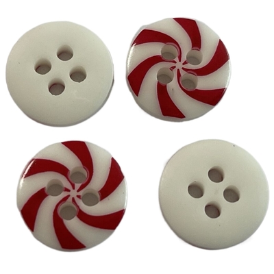 Boutons blancs de craie avec la copie en soie rouge 20L pour des chemisiers de chemise
